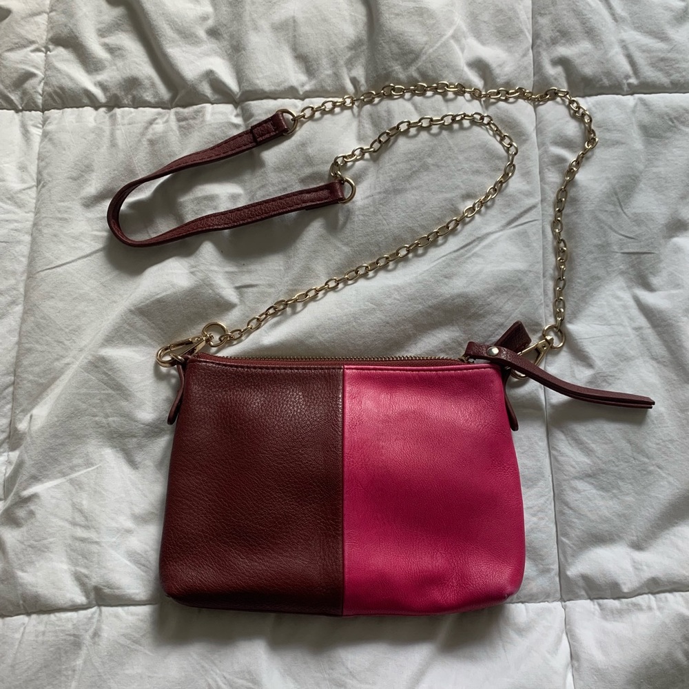 Two-toned crossbody bag